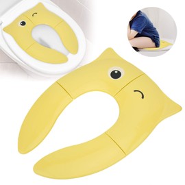 Asiento para orinal, plegable, portátil, de viaje, asiento para orinal, patrón de búho, dibujos animados, almohadilla de baño para niños pequeños(Small Eye)