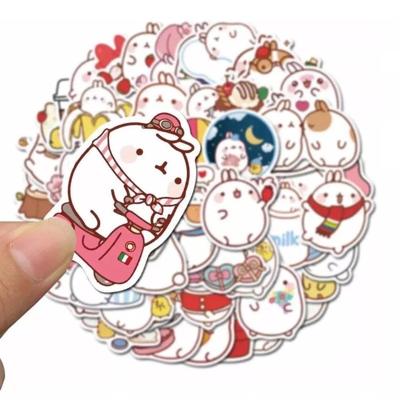 50 Pzs Lote Pegatinas Sanrio Kawaii Personajes Animados Pegatinas Impermeables