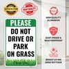1PC Do Not Drive Or Park On Grass Sign, 12