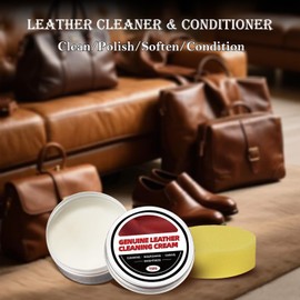 sartyee Leather Cleaner and Conditioner, Cleaning & Recoloring Cream for Leather Funiture, Shoes, Boots, Car Seat, Bags-150g