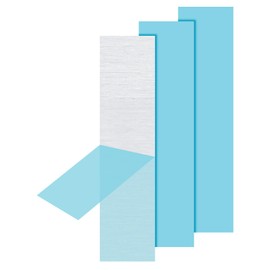 PATIKIL 6061 T651 Aluminum Sheet Metal 4 x 0.98 x 1/25.4(0.04") Inch 3Pcs Flat Plain Aluminum Plate Covered Stock with Protective Film, Heat Rectangle 1MM for Lndustry Crafting