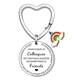 SMARGO Colleague Leaving Gifts For Women Coworker Work Bestie Friend Going Away Keyring Chance Made Us Colleagues But The Fun And Laughter We Share Made Us Friends