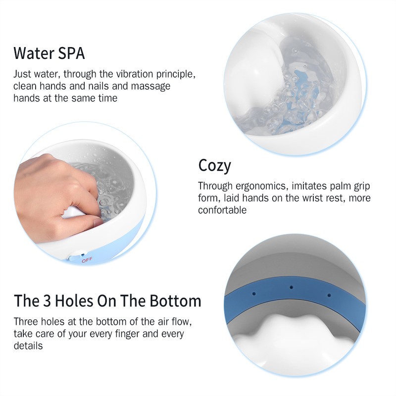 Nail Bubble Massage Jet Spa Bowl Nail Polish Remover Dead