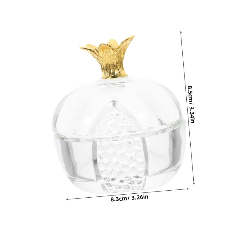 FUNOMOCYA Crystal Nail Art Cup Pomegranate Lid Dappen Dish for