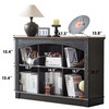 Black Bookshelf, 6-Cube Bookcase and Kids Bookshelf, Wooden Storage Cabinet