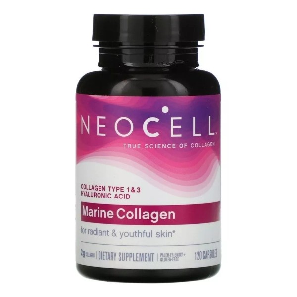 NeoCell Colágeno Marino Tipo  1 Y 3 Acido Hialurónico Neocell 120ct Tipo De Piel N/a