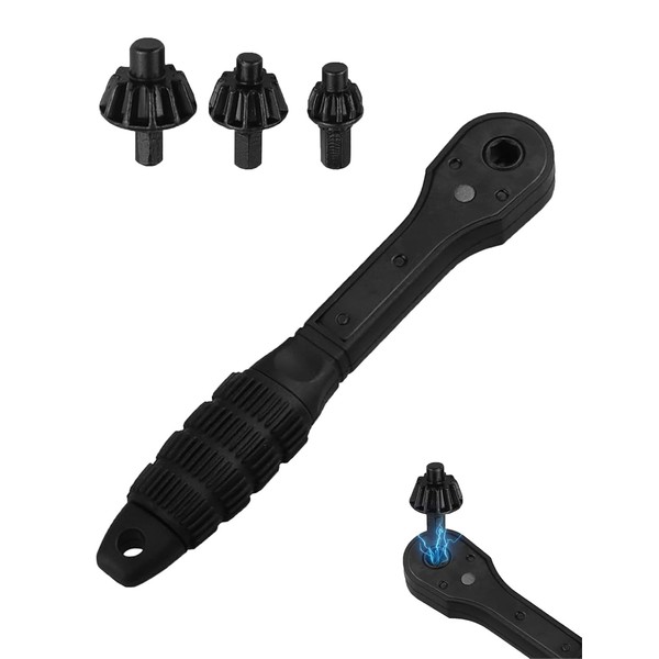 3-in-1 Ratchet Drill Chuck Key Wrench - Universal Chuck Key