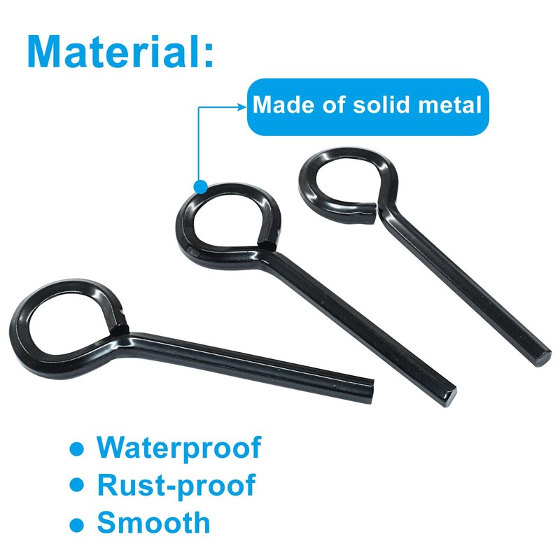 Aracombie 6Pcs 5/32 Standard Hex Dogging Key with Full Loop,