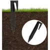 heyous 100PCS Black Plastic Ground Pegs 85x20x4mm Garden Boundary Markers