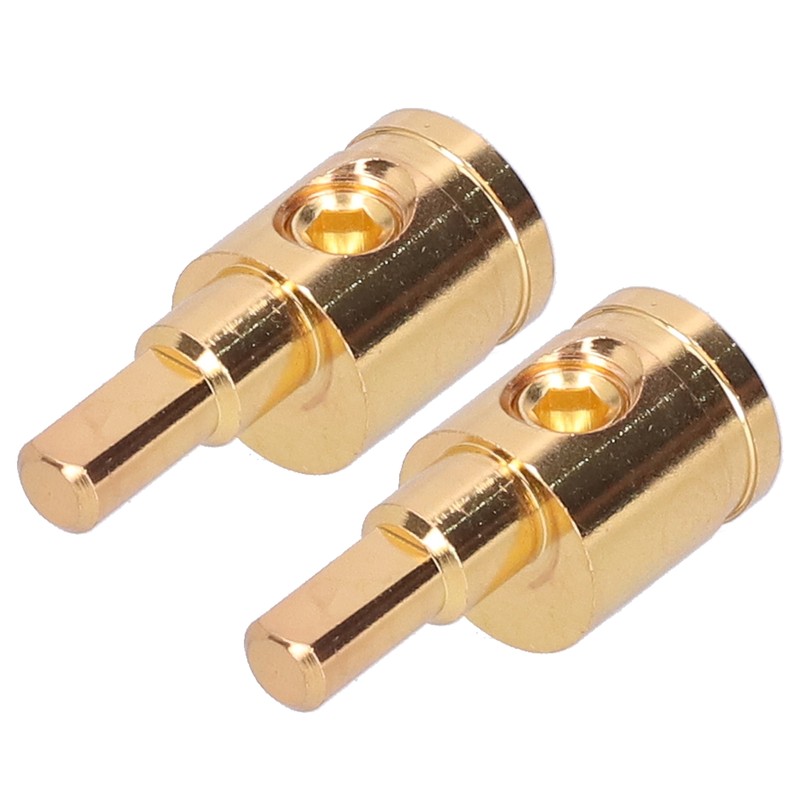 2pcs 0GA Wire Reducer Terminal Connector Pure Copper Gold Plated