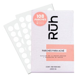 Pack de Parches Hidrocoloides para Acné RUH, 108 Unidades, para Piel Mixta y Grasa