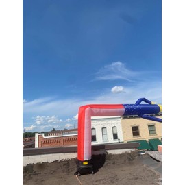 Mkevi 20ft Sky Air Puppet Dancer American Flag Inflatable Arm Flailing Tube Man Attachment - Wacky Wavy Wind Flying Dancing Man for DIY Stand Out Advertising - (Blower Not Included)
