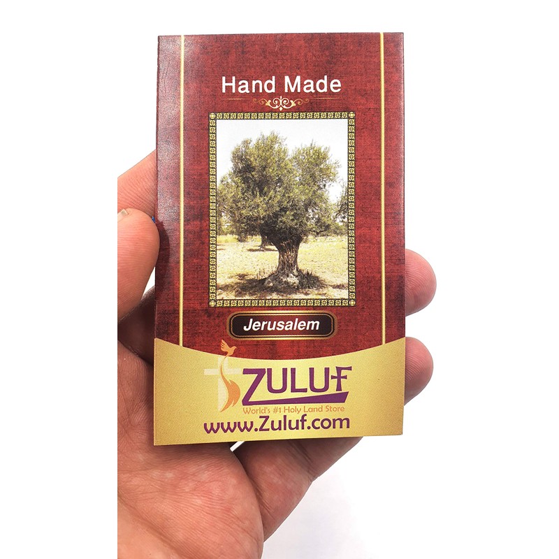Zuluf Olive Wood Virgin Holding Mary 3.9" - Hand Carved
