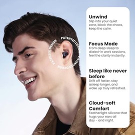 zenz- Tapones para los oídos Zenz Unwind para dormir con reducción de ruido: cómodos tapones reutilizables de silicona suave para concentrarse, estudi