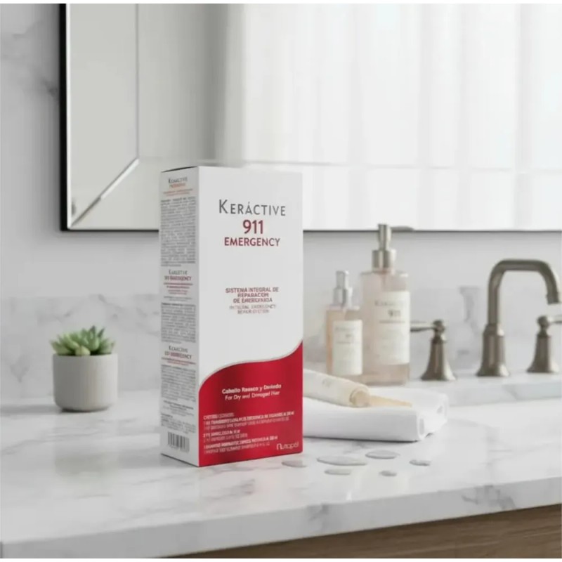 Nutrapel Keráctive 911 Sistema Integral de Reparación Shampoo300 ml+ Tratamiento