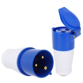 Industrial Power Plug Set, 32A 220‑250V 2Pcs Single‑Phase Power Plug Set Explosion‑Proof for Industry for Agriculture for Airport for Chemical Industry