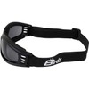 Birdz Eyewear Cardinal Foam Padded Folding Motorcycle Goggles Black Frame