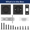 Bonpoly 3 Pack Black Pocket Door Lock, Pocket Door Privacy