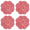 Phantomon Lace Round Crochet Doilies Handmade Coasters, 4-Inch, Pack of