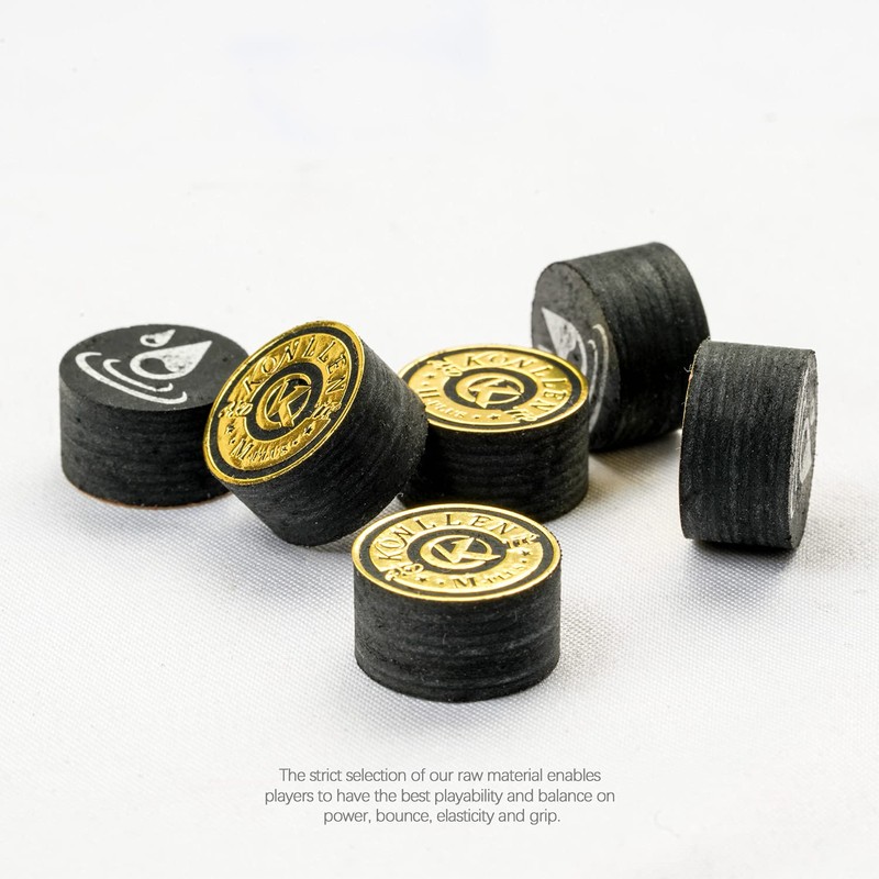 KONLLEN Pool Cue Billar 14mm Tips 8 Layers of Skin