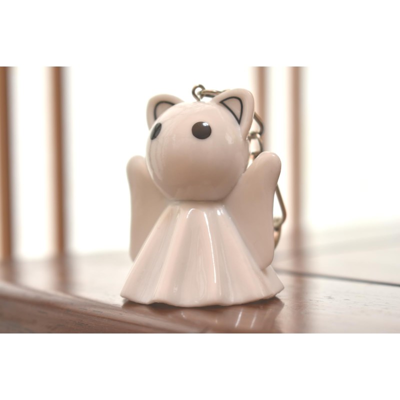 Terunyan 3D 3D Keychain, Teru Teru Bozu, Cat, white