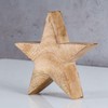 levandeo Wooden Star Mango 14 cm Mango Wood Brown Natural
