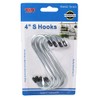ToolUSA 4-Piece Set of 4 (10.2 cm) Stainless Steel S-Hooks