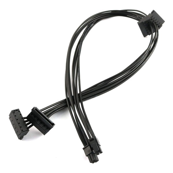 RuiLing 2pcs Black Motherboard ATX Mini 4 Pin to 2X