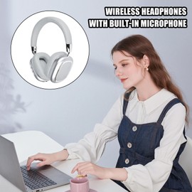 Noise Cancelling Headphones | Built-in Microphone Over The Ear Headphones,Portable Players for Translation Commuting Sports Offices Running Workout Women Game