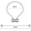 4 Pack Curtain Tie Backs, Magnetic Curtain Tiebacks,Modern Curtain Holdbacks,