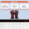 Telguua Heated Gloves Men Women Touchscreen Heated Gloves Warm Motorcycle