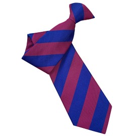 Men's Magenta & Royal Blue Striped Clip On Tie