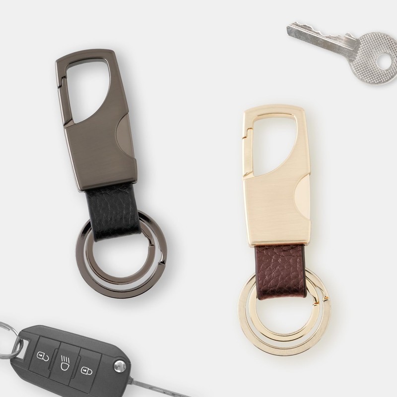 [Slip On] Key Ring (Carabiner Key Ring, ZHK-2202, Black, Square)