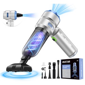 AUXTUR Car Vacuum Portable Cordless 3 in 1 Handheld Car Vacuum 15000PA 120W High Power with Brushless Motor,Hand Held Vacuum Cordless for Car, Home, Office, Pet Hair(Sliver)