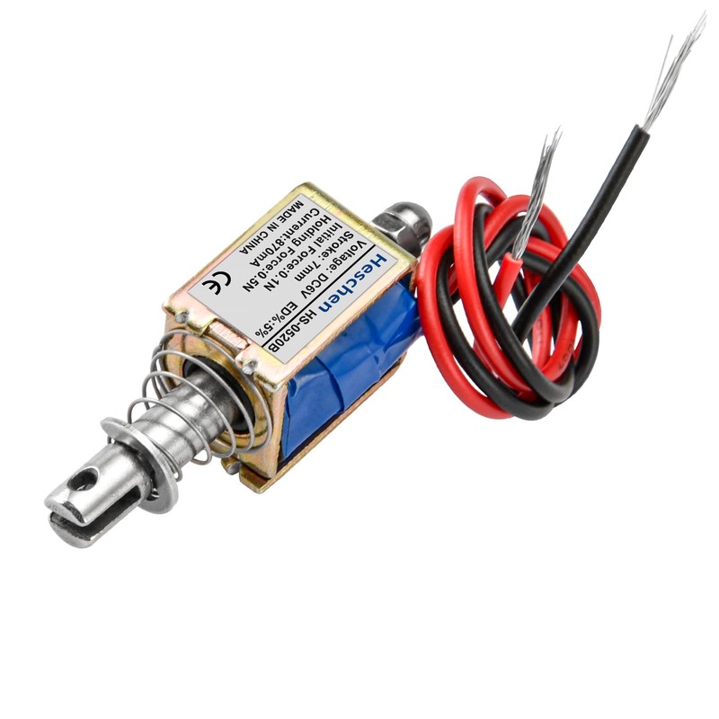 Hechen Solenoid Electromagnet, HS-0520B, DC6V 870mA, 7mm Stroke, Push Pull