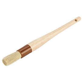 Boar Pastry Brush Wooden Handle Heat Resistant Bristle Basting Brush Baking Tool and Food Preparation 1" Round