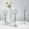 Crystal Candle Holder Ornament Tall Elegant Crystal Silver Candlestick for