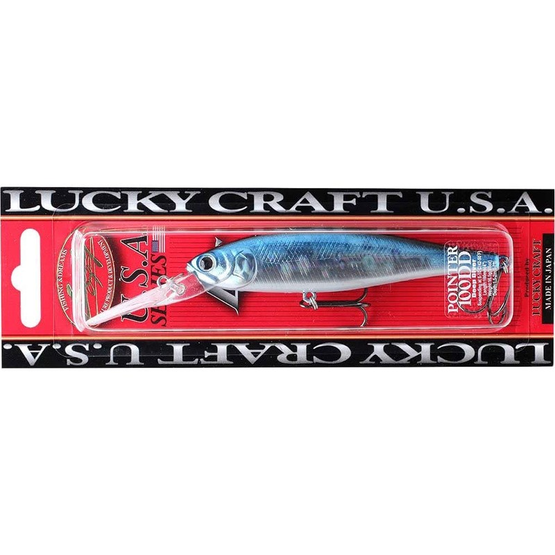 Lucky Craft Pointer 100 Deep Diving Jerkbait (Aurora Black, 4-Inch)