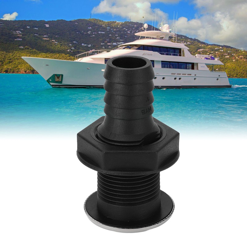 25mm Thru Hull Fitting Nylon Impact Resistance Leakproof Long Lasting