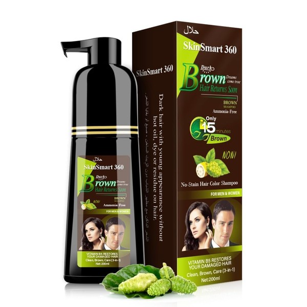 No-Stain Hair Dye Shampoo for Men & Women, Natural Ingredients,