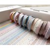 YUBX 20 Rolls Thin Washi Tape Set, Masking Tape, Antique