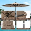 Tangkula 7.5 ft Solar LED Patio Umbrella, Outdoor Heavy Duty