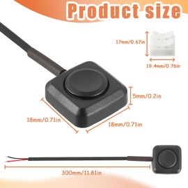 JAMHER 4 Stück Teiliger Momentschalter, Momentan Druckknopf Ein Aus Schalter 12 V/24 V, Mini Tastenschalter Oberflächenmontage für Autohupe, Industriesteuerung, Elektronikexperimente