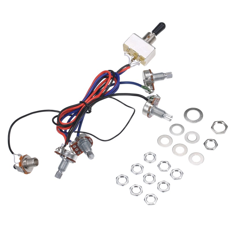 Prewired Wiring Kit for LP Electric Guitar 2T2V 500K Pots