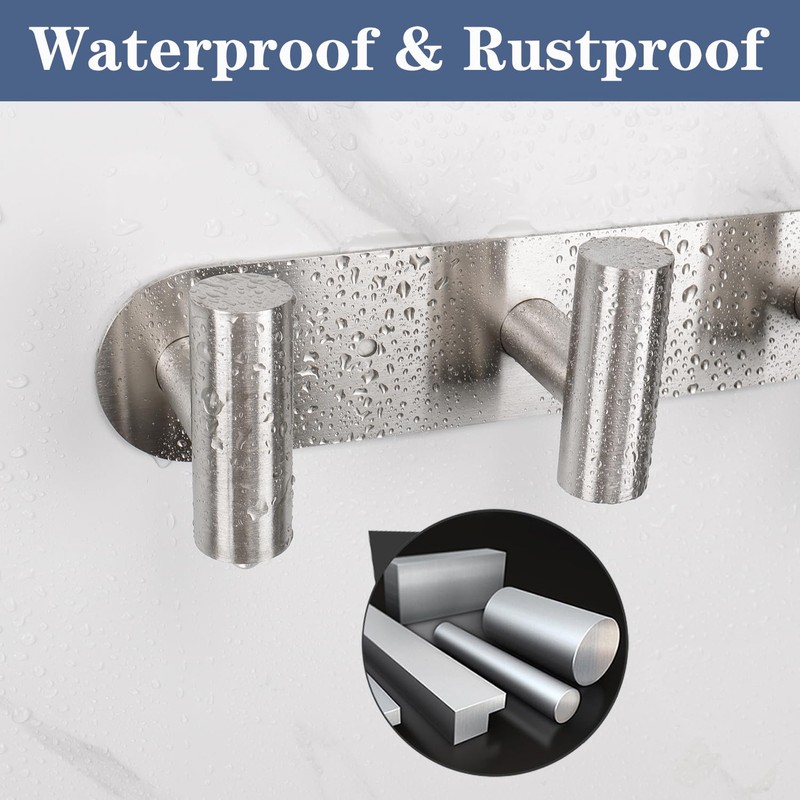 Vanloory Coat Hook Rack, Wall Mounted Coat Rack with 6