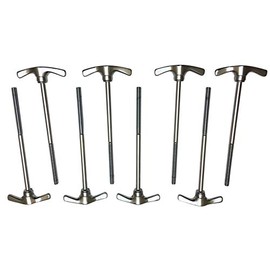 Bass Drum Tension Rods T-Rod Drum Key Style - ROSS Percussion (8 Pack) 4 1/2"