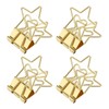 100 Pcs Binder Clips Star Shape Paper Clamps Hollow Long