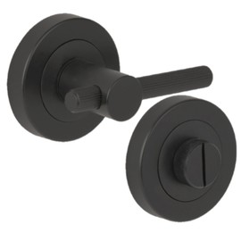 HANDLEZONE® Linear Bar Designer Bathroom Toilet Door Thumb Turn and Release Set - Black Matt
