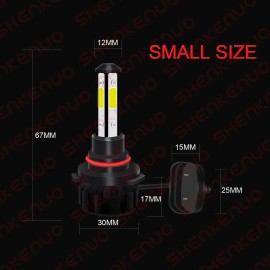 SHENKENUO For Acura RDX 2007-2018 Combo HID LED Headlight High Low+LED Fog Light Bulbs