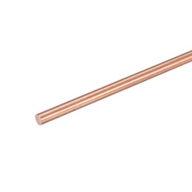 sourcing map 4mm Diameter 300mm Length Solid Copper Round Rod Lathe Bar Stock for DIY Craft CNC Cutting